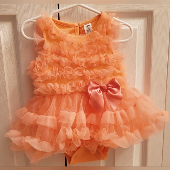 Coral Tutu Dress - Picture 1 of 2